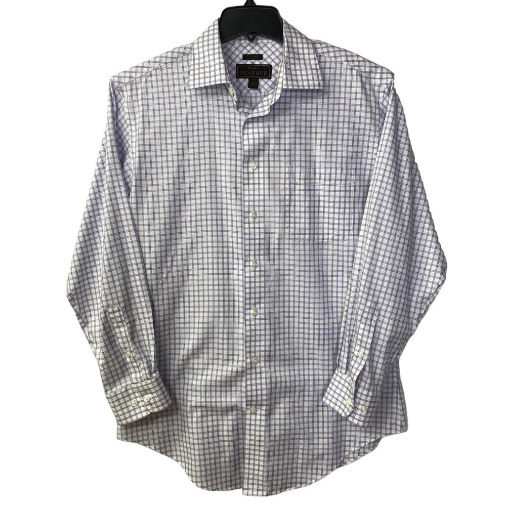 JoS A BANKS RESERVE MENS NO WRINKLE TAILORED FIT LONG SLEEVE SHIRTS‎  16-33